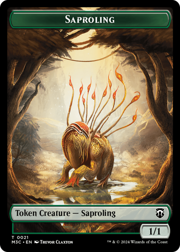 Tarmogoyf    Saproling Double-Sided Token [Modern Horizons 3 Commander Tokens] For Cheap - Image 2
