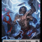 Mercenary    Zombie Rogue Double-Sided Token [Outlaws of Thunder Junction Tokens] Fashion - Image 2