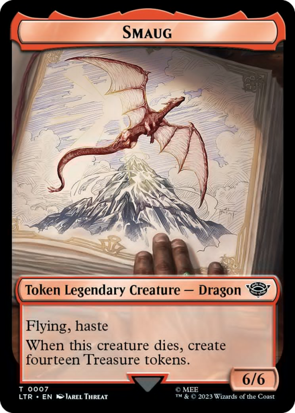 Smaug    Food (0022) Double-Sided Token (Surge Foil) [The Lord of the Rings: Tales of Middle-Earth Tokens] Cheap