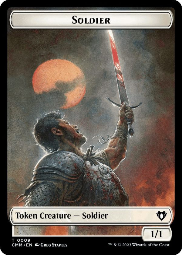 Soldier    Dragon (0020) Double-Sided Token [Commander Masters Tokens] Cheap