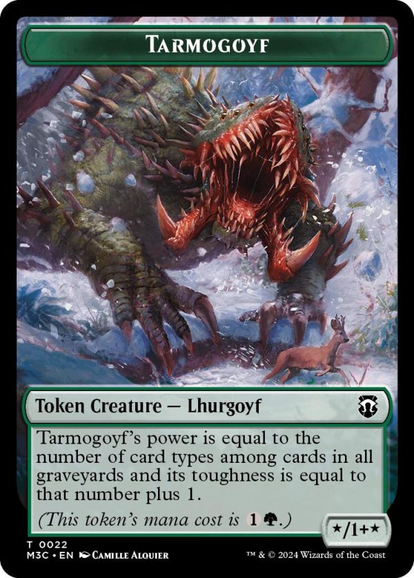 Tarmogoyf    Saproling Double-Sided Token [Modern Horizons 3 Commander Tokens] For Cheap