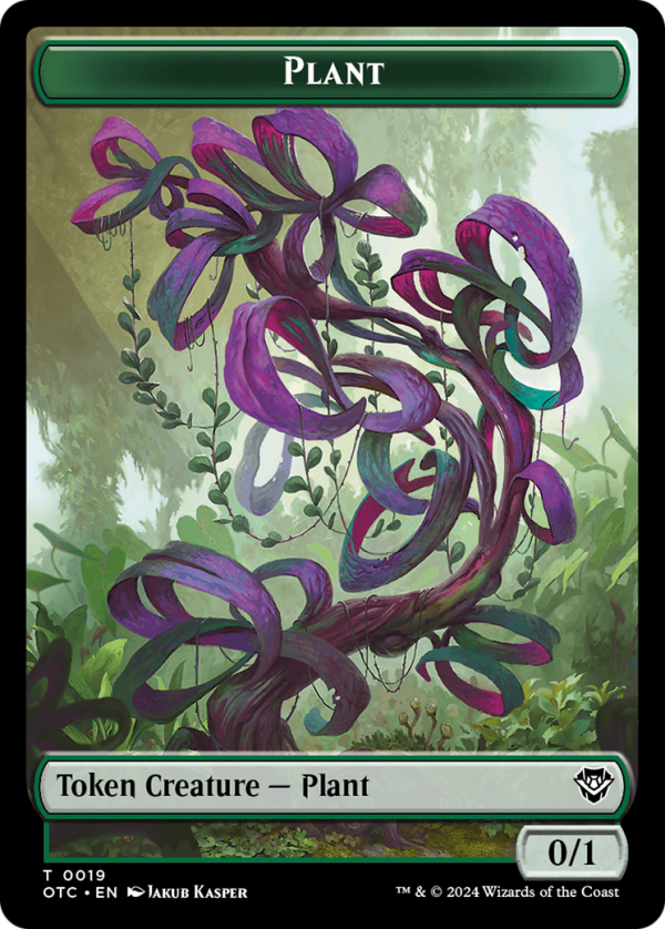 Plant Warrior    Plant Double-Sided Token [Outlaws of Thunder Junction Commander Tokens] Online - Image 2