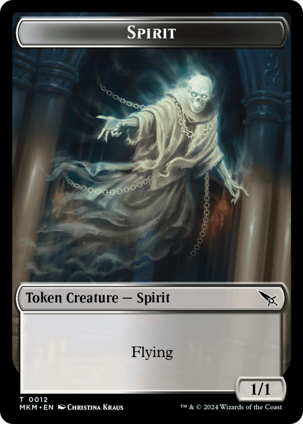 Thopter (0020)    Spirit Double-Sided Token [Murders at Karlov Manor Tokens] on Sale - Image 2