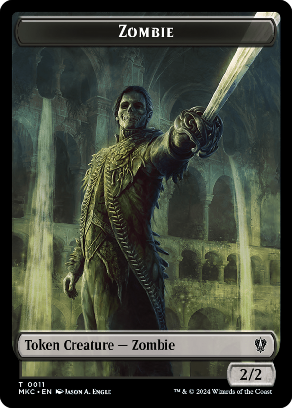 Vizier of Many Faces    Zombie Double-Sided Token [Murders at Karlov Manor Commander Tokens] Cheap - Image 2