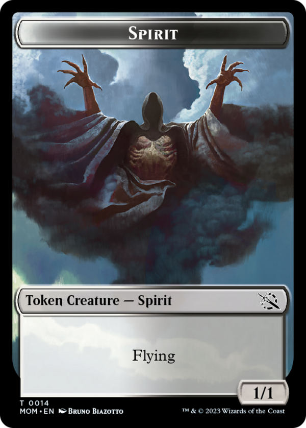 Treasure (21)    Spirit (14) Double-Sided Token [March of the Machine Tokens] on Sale - Image 2