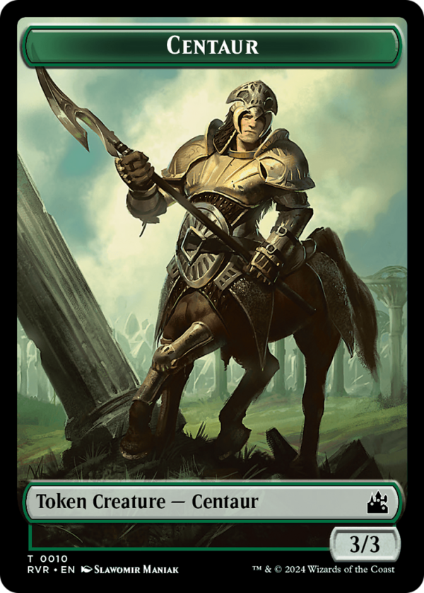 Saproling    Centaur Double-Sided Token [Ravnica Remastered Tokens] Fashion - Image 2