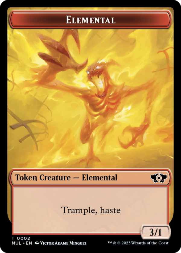 Elemental (2)    Knight Double-Sided Token [March of the Machine Tokens] Online Sale