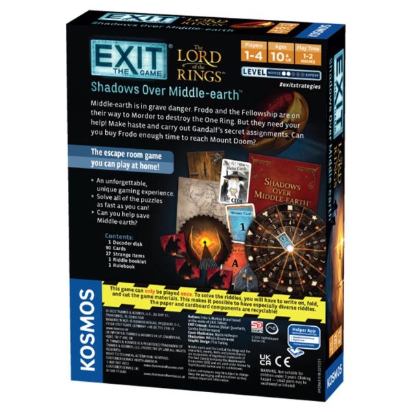 EXIT: Lord of the Rings - Shadows Over Middle-earth For Sale - Image 2