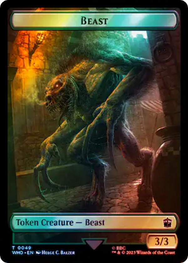 Alien Rhino    Beast Double-Sided Token (Surge Foil) [Doctor Who Tokens] Cheap - Image 2