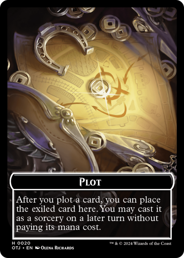 Human Rogue    Plot Double-Sided Token [Outlaws of Thunder Junction: Breaking News Tokens] For Sale - Image 2