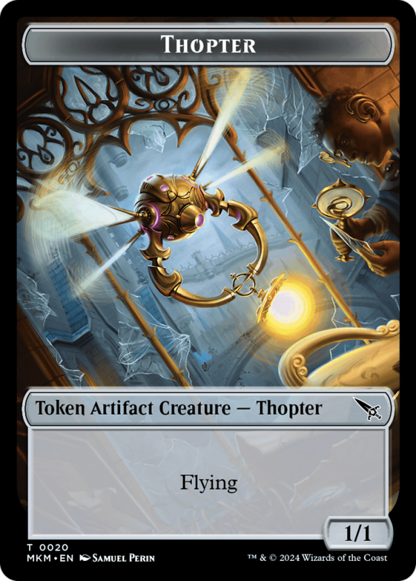 Thopter (0020)    Spirit Double-Sided Token [Murders at Karlov Manor Tokens] on Sale