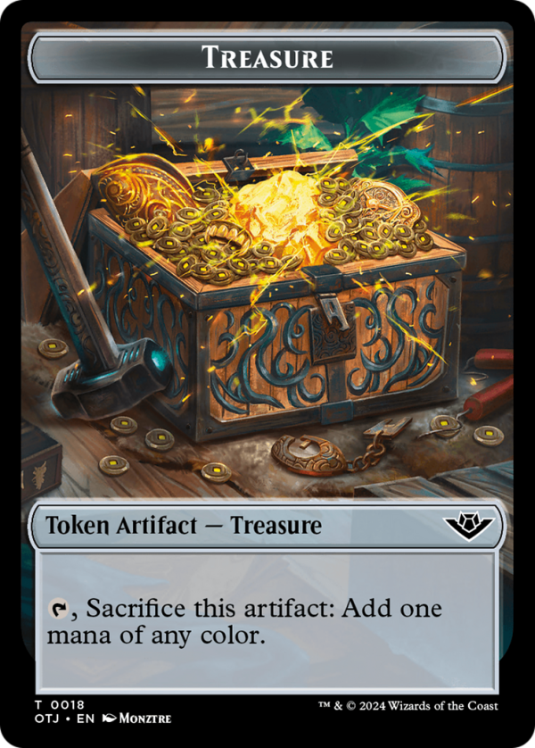 Dragon Elemental    Treasure Double-Sided Token [Outlaws of Thunder Junction Commander Tokens] Online Hot Sale - Image 2