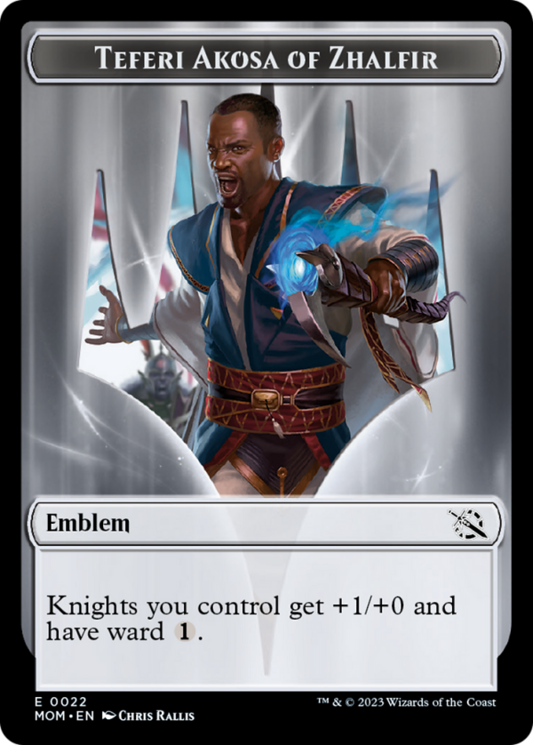 Elemental (2)    Teferi Akosa of Zhalfir Emblem Double-Sided Token [March of the Machine Tokens] on Sale - Image 2