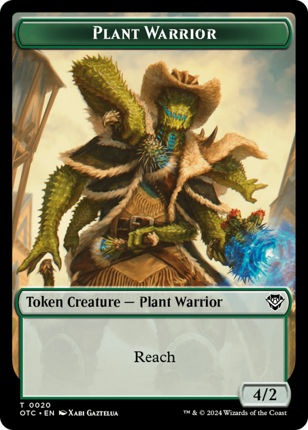 Plant Warrior    Plant Double-Sided Token [Outlaws of Thunder Junction Commander Tokens] Online