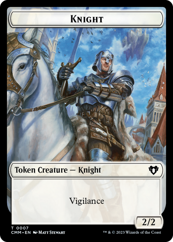Spirit (0039)    Knight Double-Sided Token [Commander Masters Tokens] Supply - Image 2