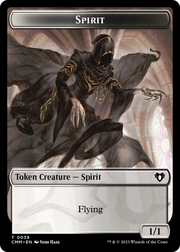 Spirit (0039)    Zombie (0013) Double-Sided Token [Commander Masters Tokens] Sale