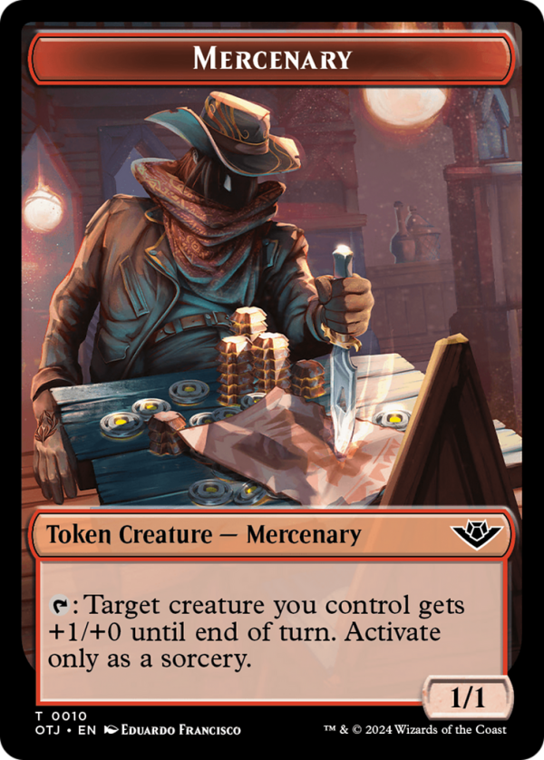 Mercenary    Golem Double-Sided Token [Outlaws of Thunder Junction Tokens] Online Hot Sale