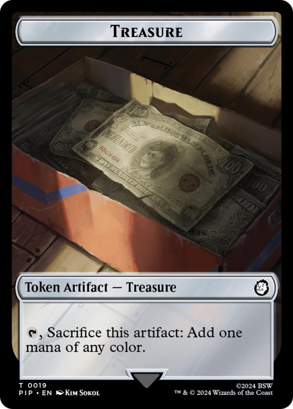 Robot    Treasure (019) Double-Sided Token [Fallout Tokens] Supply - Image 2