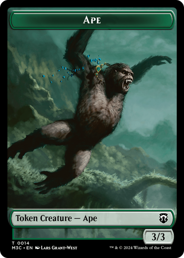 Ape    Plant Double-Sided Token [Modern Horizons 3 Commander Tokens] Cheap