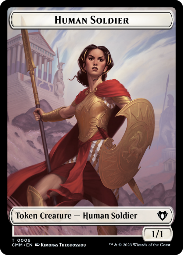 Human Soldier    Elemental (0025) Double-Sided Token [Commander Masters Tokens] Hot on Sale