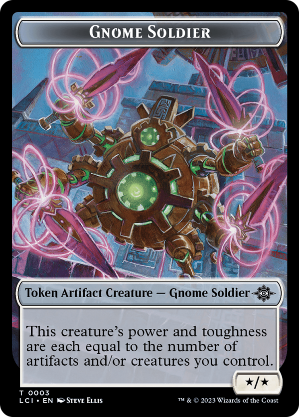 Map    Gnome Soldier Double-Sided Token [The Lost Caverns of Ixalan Tokens] Supply - Image 2