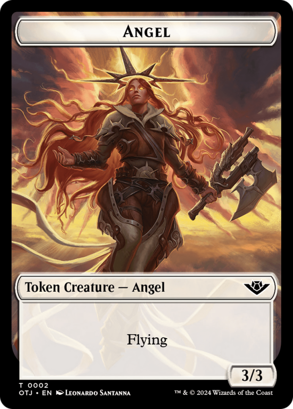 Mercenary    Angel Double-Sided Token [Outlaws of Thunder Junction Tokens] Cheap - Image 2