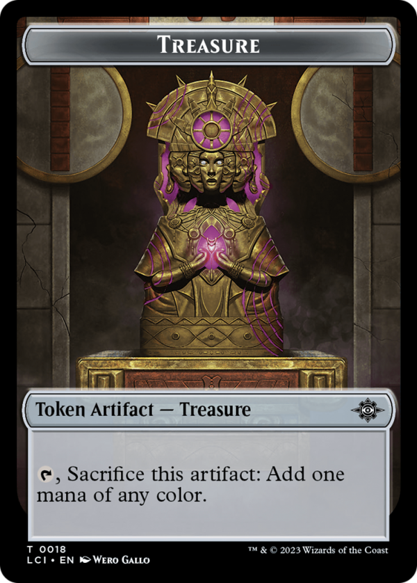 Salamander Warrior    Treasure Double-Sided Token [The Lost Caverns of Ixalan Commander Tokens] For Discount - Image 2