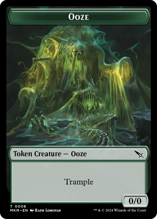 Ooze    A Mysterious Creature Double-Sided Token [Murders at Karlov Manor Tokens] Cheap