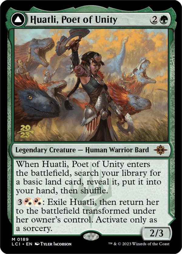 Huatli, Poet of Unity    Roar of the Fifth People [The Lost Caverns of Ixalan Prerelease Cards] Online Sale