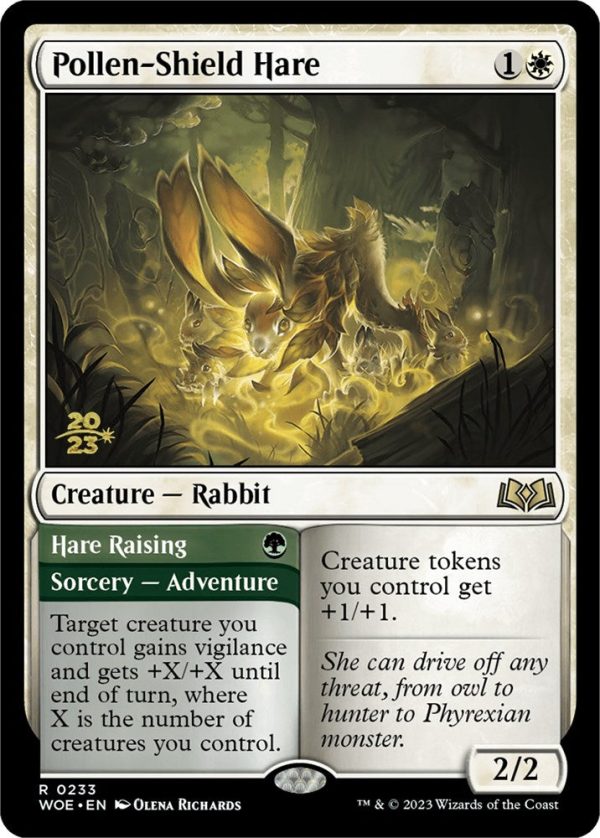 Pollen-Shield Hare    Hare Raising (Promo Pack) [Wilds of Eldraine Promos] Cheap - Image 2