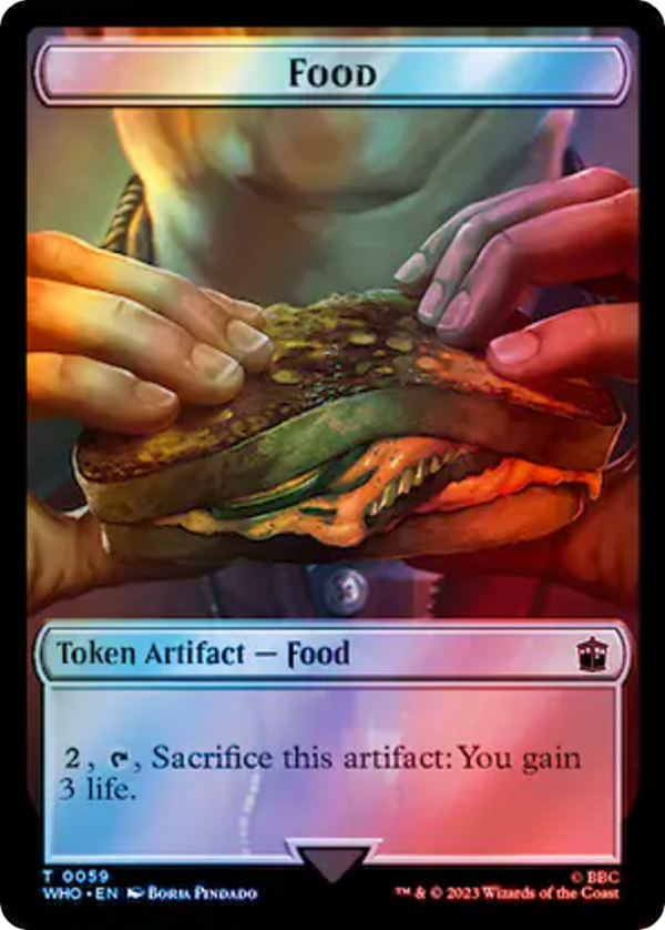 Alien Rhino    Food (0059) Double-Sided Token (Surge Foil) [Doctor Who Tokens] For Sale - Image 2
