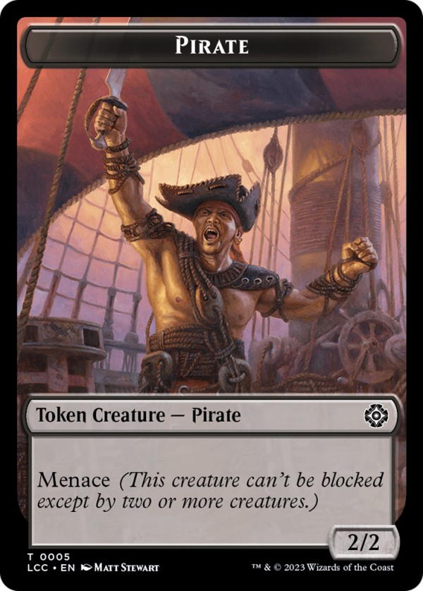 The Monarch    Pirate Double-Sided Token [The Lost Caverns of Ixalan Commander Tokens] on Sale - Image 2