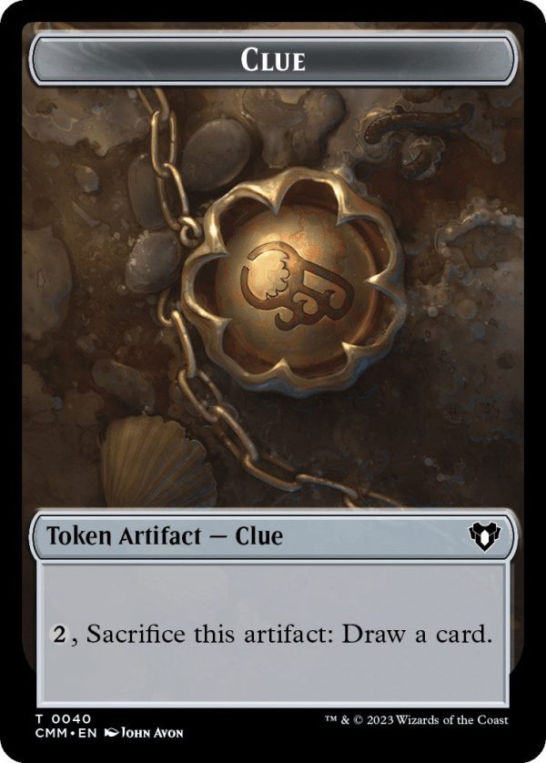 Clue    Elephant Double-Sided Token [Commander Masters Tokens] For Sale