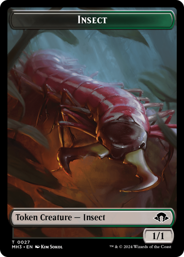 Zombie    Insect (0027) Double-Sided Token [Modern Horizons 3 Tokens] For Cheap - Image 2