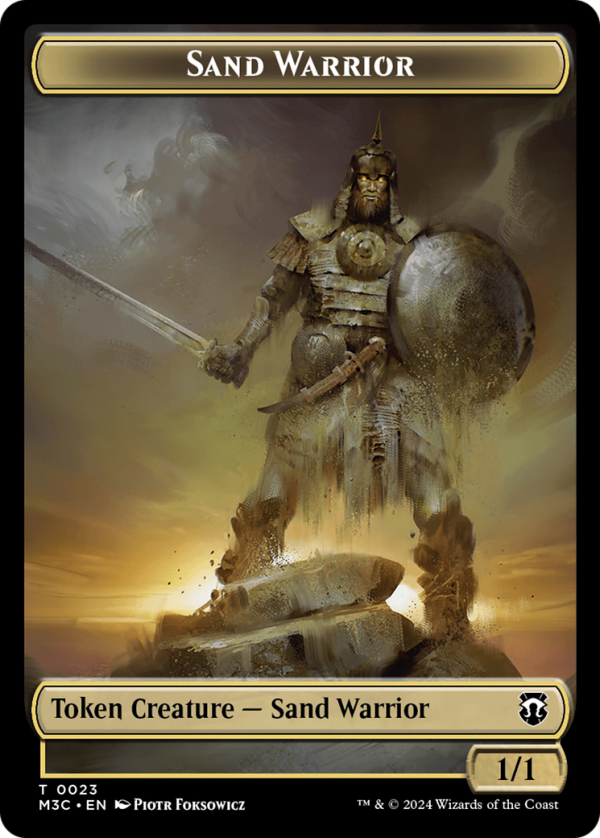 Marit Lage    Sand Warrior Double-Sided Token [Modern Horizons 3 Commander Tokens] Online Sale - Image 2