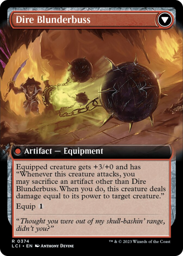 Dire Flail (Extended Art) [The Lost Caverns of Ixalan] on Sale - Image 2
