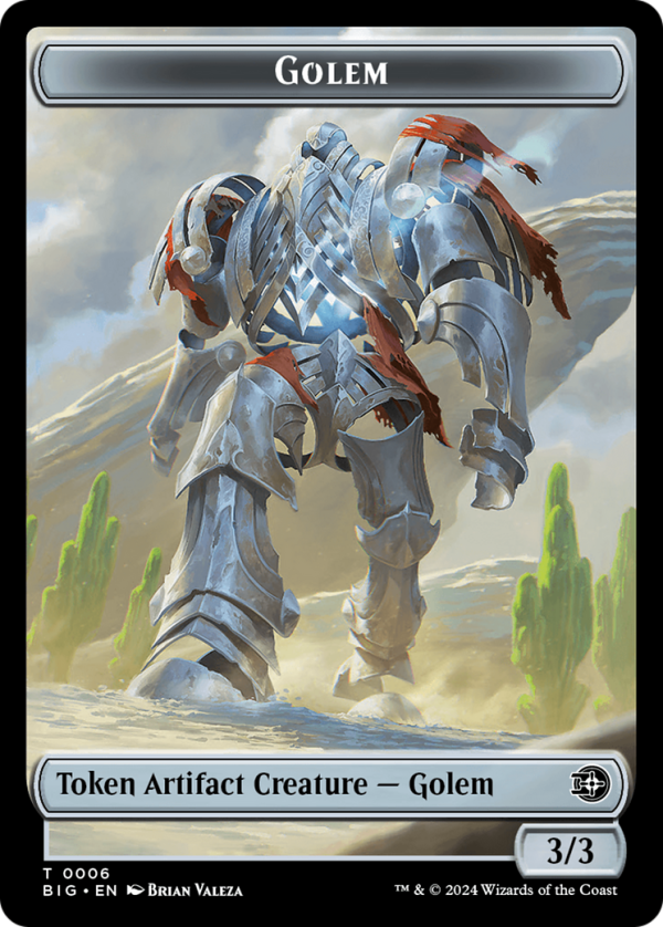 Mercenary    Golem Double-Sided Token [Outlaws of Thunder Junction Tokens] Online Hot Sale - Image 2