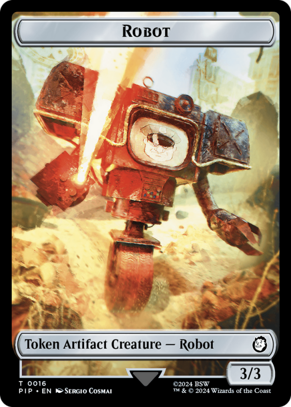 Robot    Treasure (019) Double-Sided Token [Fallout Tokens] Supply