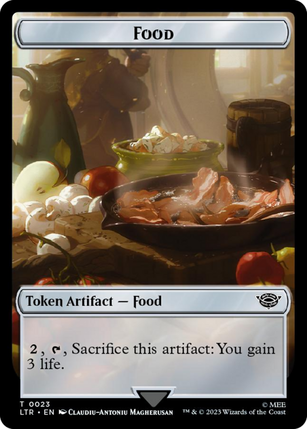 Human Soldier (0014)    Food (0023) Double-Sided Token (Surge Foil) [The Lord of the Rings: Tales of Middle-Earth Tokens] Online Sale - Image 2