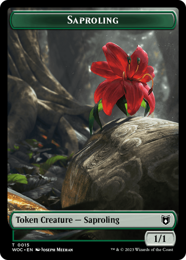 Faerie    Saproling Double-Sided Token [Wilds of Eldraine Commander Tokens] Online now - Image 2