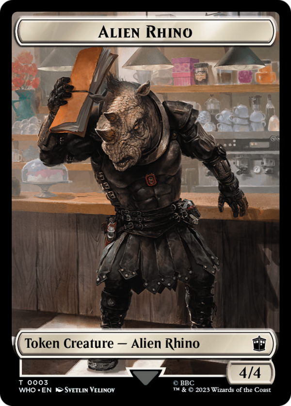 Alien Rhino    Alien Warrior Double-Sided Token [Doctor Who Tokens] on Sale