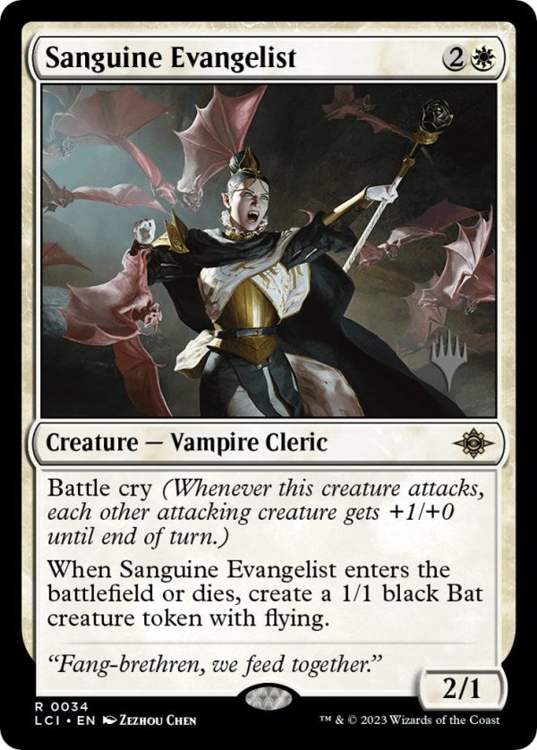 Sanguine Evangelist (Promo Pack) [The Lost Caverns of Ixalan Promos] Fashion