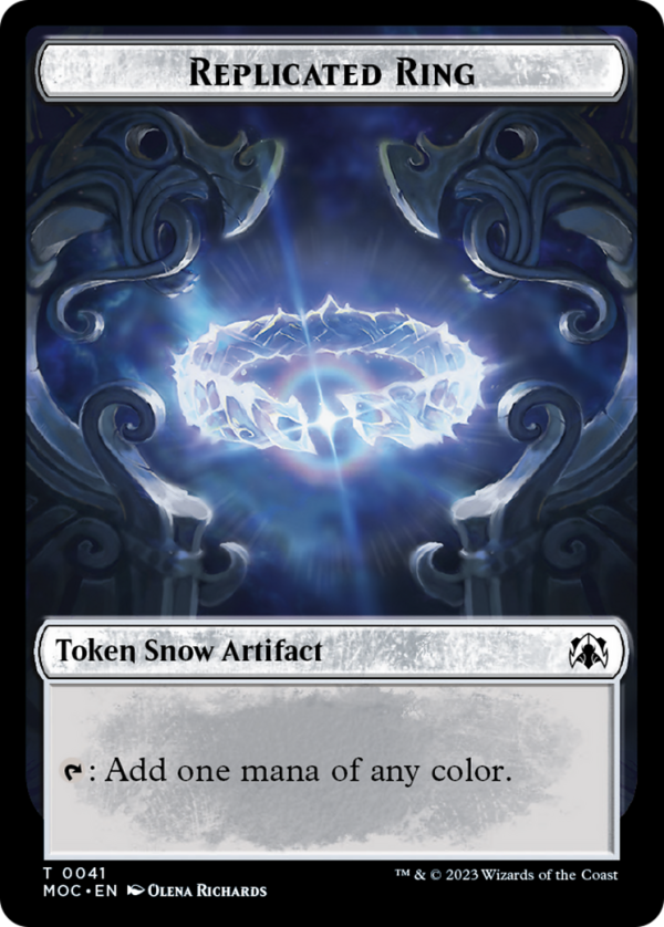 Food    Replicated Ring Double-Sided Token [March of the Machine Commander Tokens] Hot on Sale - Image 2