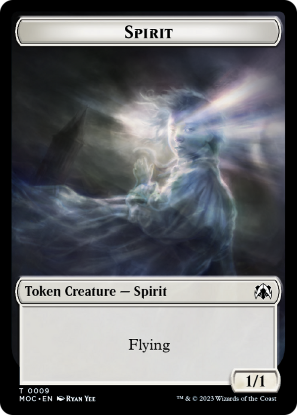 Spirit (9)    Spirit (13) Double-Sided Token [March of the Machine Commander Tokens] For Discount