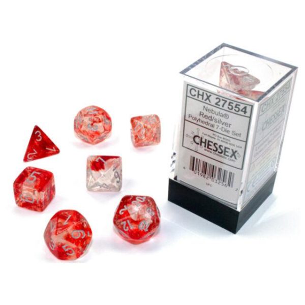 Nebula Polyhedral Red Silver Luminary 7-Die Set Discount