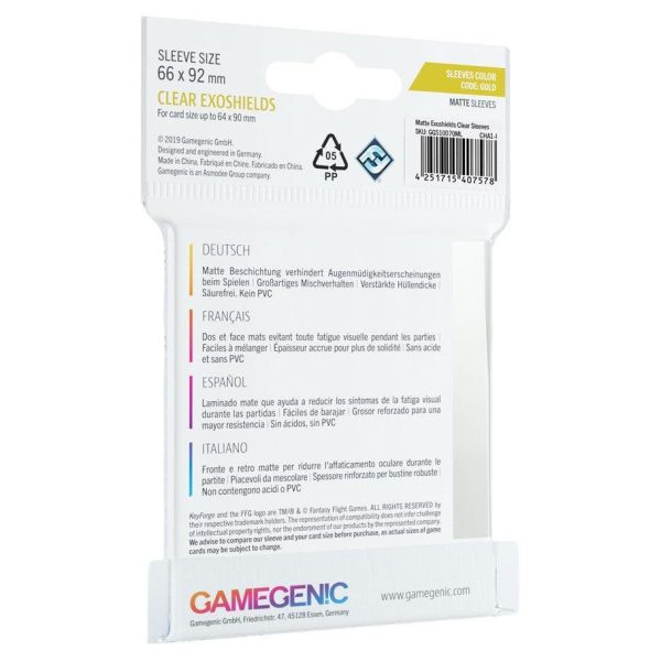 MATTE KeyForge Exoshields Clear Card Sleeves on Sale - Image 2