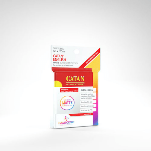 MATTE Catan-Sized Sleeves 56 x 82 mm For Sale