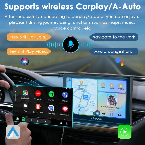 CARPURIDE W901 Plus Portable Wireless Car Stereo, Support Install Apps Online - Image 3