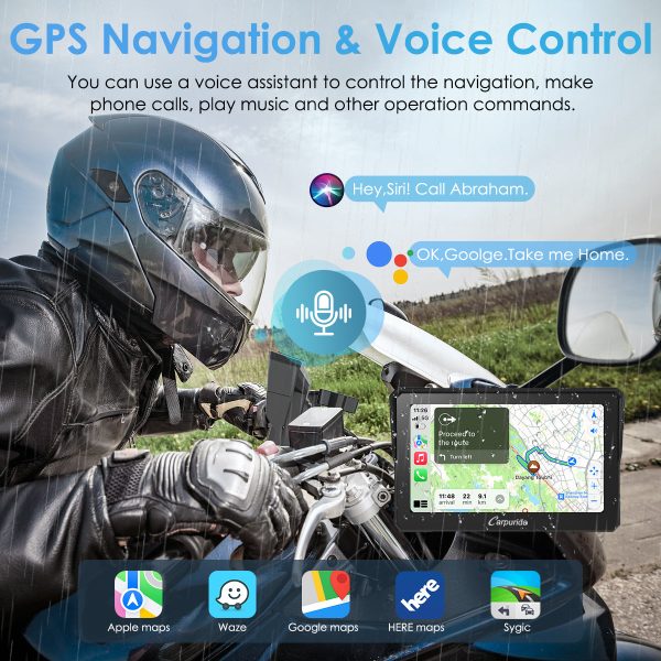 Carpuride W702 Pro with TPMS Option | Wireless Portable Motorcycle Stereo Featuring Dual Bluetooth, Intercom, Compass & Barometer Online Sale - Image 4