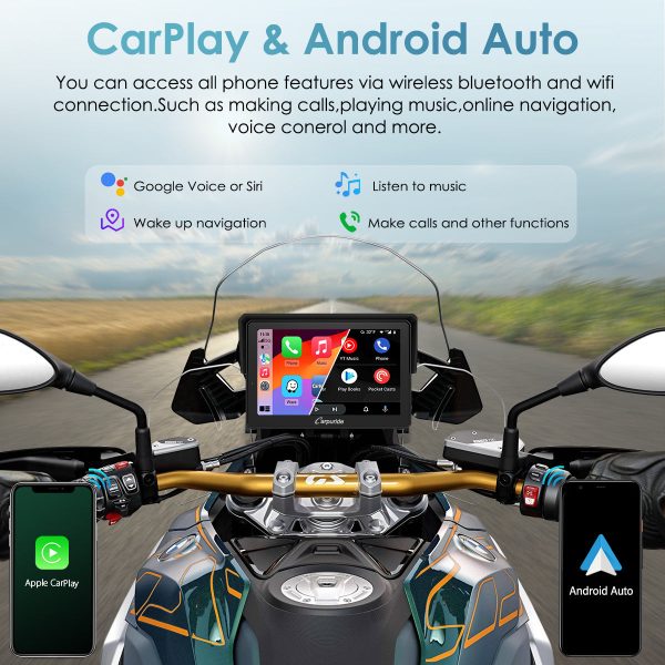Carpuride W502B Pro Wireless Portable Upgraded Dual Bluetooth Waterproof IP67 Motorcycle Stereo, with Intercom function, Compass Barometer, BMW Motorcycles Bracket Sale - Image 3